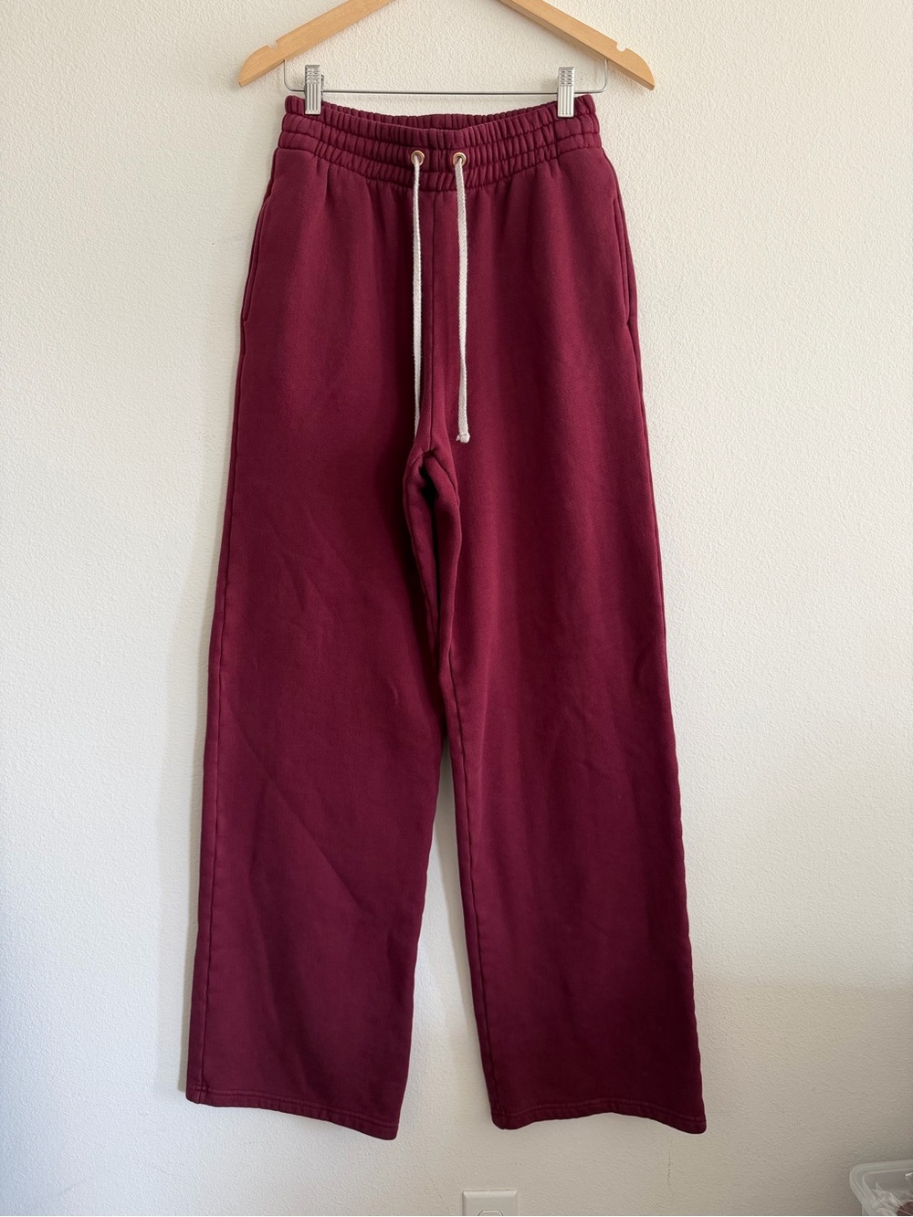 Les Tien Jill Puddle Pant in Burgundy, Size Small